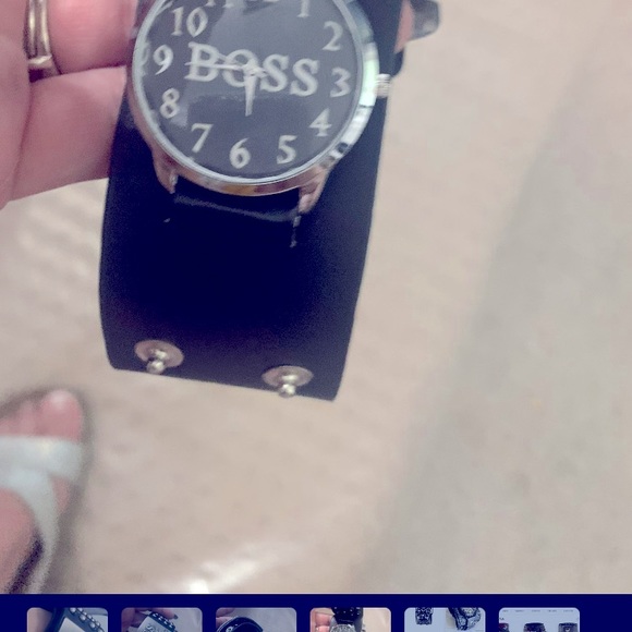 Excellent condition cuff watch leather Hugo Boss